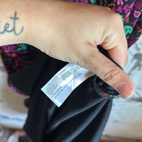 Fuchsia floral patterned ruched tank dress - Picture 10 of 11